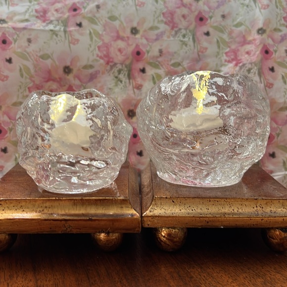 Kosta Boda Other - Set of Kosta Boda Snowball Tea Light Holders